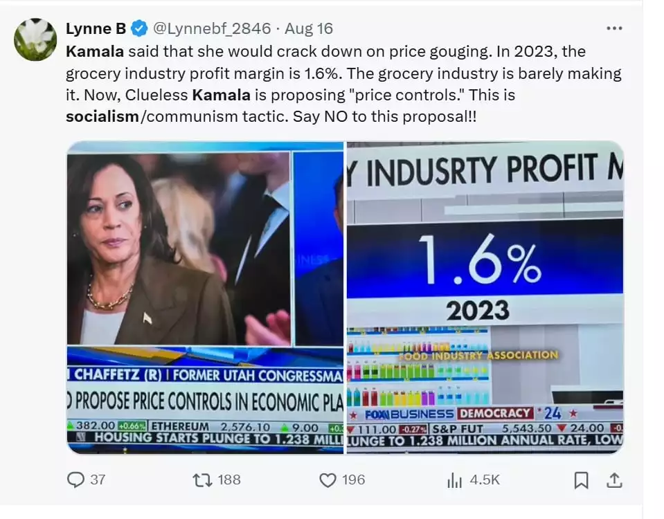 Tweet mentioning the equitable treatment issue when looking at food prices such as bread Tweet mentioning the equitable treatment issue when looking at food prices such as bread